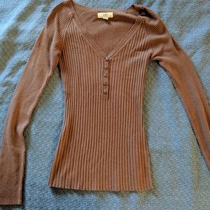 Brown long sleeve shirt